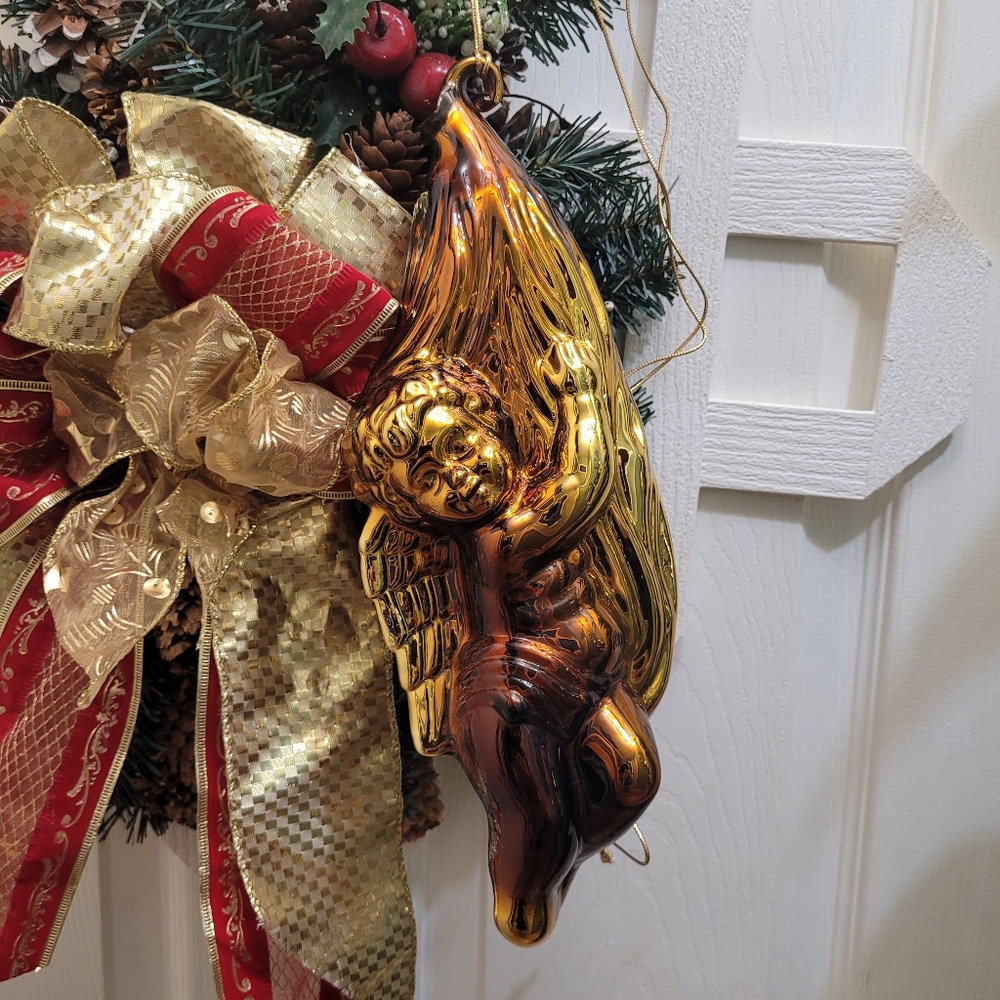 Depar 56 Cherub Angel Mercury Glass Holiday Ornament
